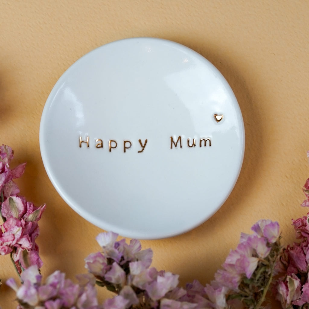 Coupelle bijoux Happy Mum porcelaine de Limoges - Nathalie Penders Ceramics