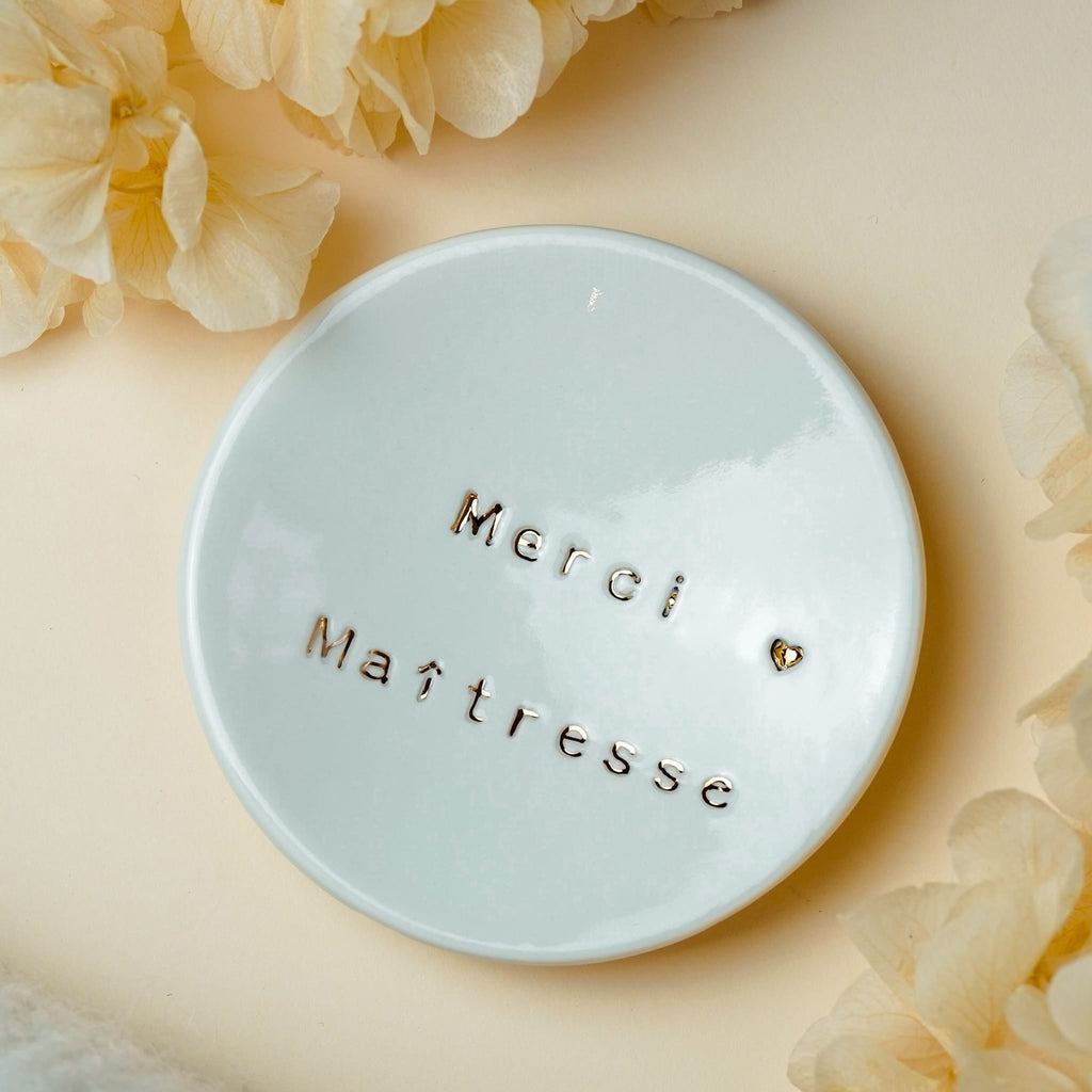 coupelle à bijoux à offrir à sa maitresse d'école